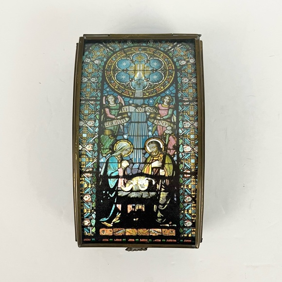 Handcrafted Via Vermont Trinket Jewelry Box Handcrafted Mexico Nativity Scene - Picture 13 of 13